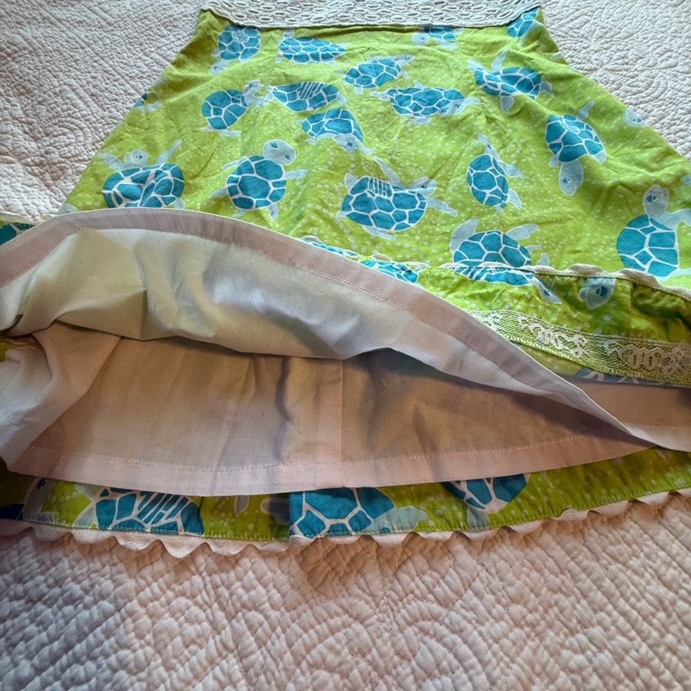 Lilly Pulitzer, vintage green and blue turtle dress - Picture 3 of 5
